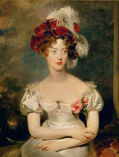  Portrait of Princess Caroline Ferdinande of Bourbon-Two Sicilies, Duchess of Berry.